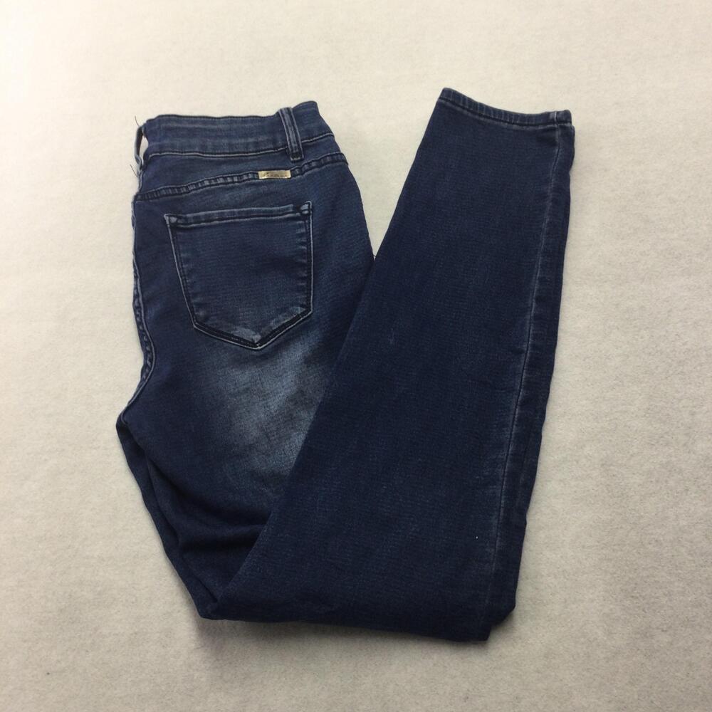 KanCan Skinny Jeans Juniors 9/28 Blue Medium Wash Mid Rise Stretch Denim